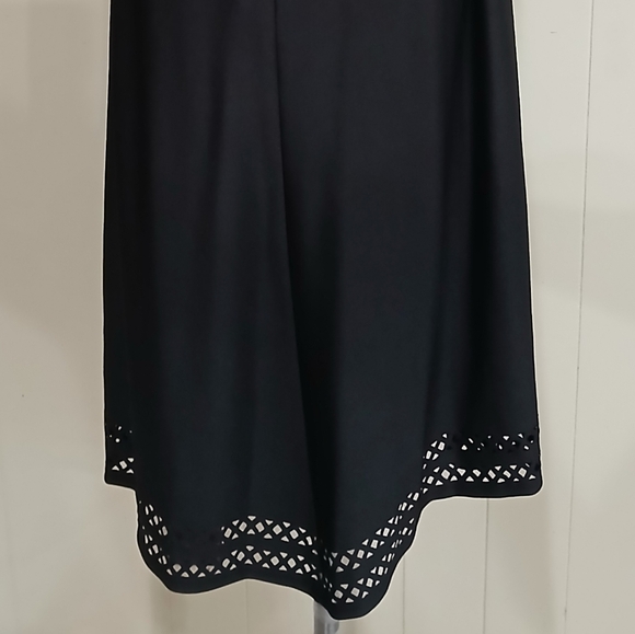 Fit Flare Black Plus Sz 2X Dress Smooth Luxe Church Wedding LBD 22/24W Classic - Picture 10 of 10